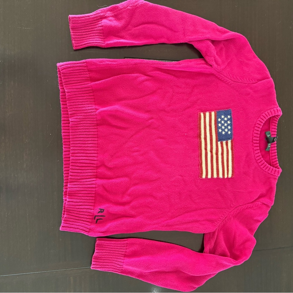 Ralph Lauren Pink Flag Sweater